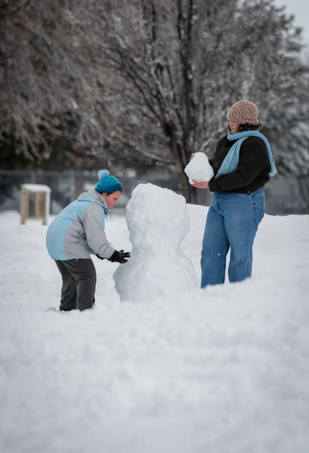 The snow keeps piling up